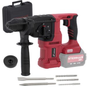 Ciocan rotopercutor pe acumulator Steinhaus ONE 18V, PRO-ONE-RH2, Brushless, 2.8 J, 1150 RPM, 5100 percutii/min, mandrina SDS-Plus, 4 functii, fara acumulator/incarcator, valiza...
