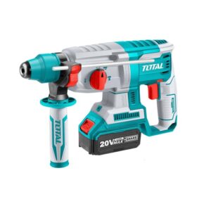 Ciocan rotopercutor pe acumulatori Total, 20V, Li-Ion, 2.5J, 5000bpm, 1100rpm, SDS+, inclusi 2 acumulatori 4 Ah si incarcator