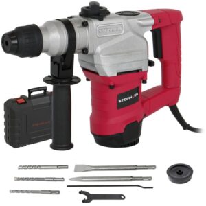 Ciocan rotopercutor Steinhaus PRO-RH1200, 1200W, 850 RPM, 5J, mandrina SDS-Plus, 3 functii, kitbox + accesorii